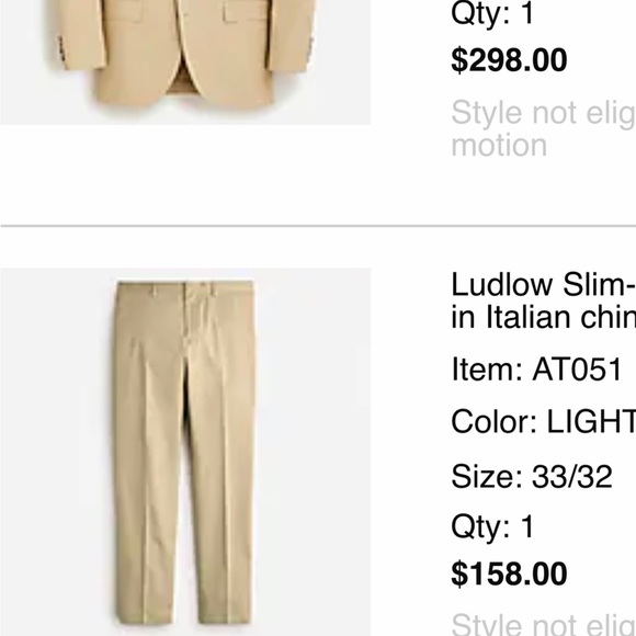 Men’s J Crew Ludlow Slim Fit Suit Jacket and Pants - Picture 12 of 16